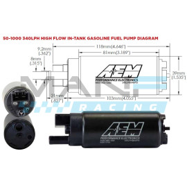 AEM Universal 340 Lph Fuel Pump 50-1000