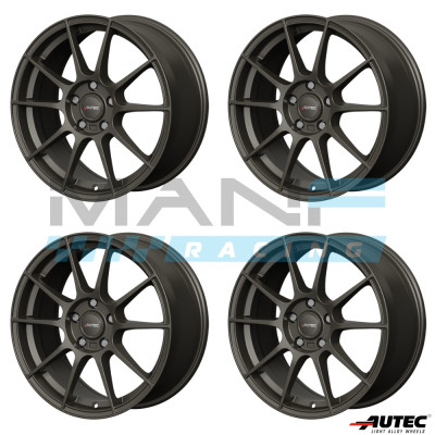 AUTEC Wizard Set 4 Jantes 19x8,0 5x112 ET48 Gunmetal Matt - VW Golf 5 / VW Golf 6 / Seat Leon 1P / AUDI A3 8P / AUDI TT 8J