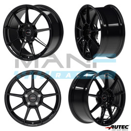 AUTEC ClubRacing Flow Forming Tech Wheels Set 19x8,5 5x112 ET40 Black Gloss - VW Golf 7 / VW Golf 8 / Seat Leon 5F / AUDI A3 8V / AUDI TT 8S