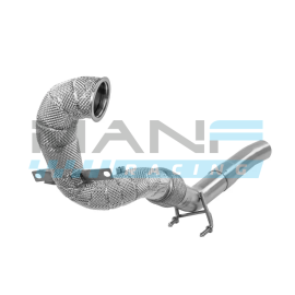 ALPHA COMPETITION Decat Downpipe With Heat Shield 1.8/2.0 TSI EA888.3 VW GOLF 7 GTI / GOLF 7.5 GTI / AUDI A3 8V / SEAT LEON 5F  / SKODA OCTAVIA 5E VRS