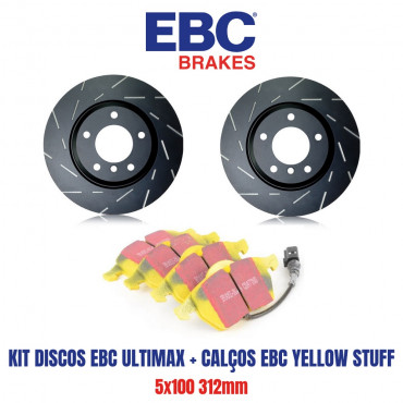 EBC BRAKES COMPLETE FRONT BRAKE KIT VAG 5x100 312MM