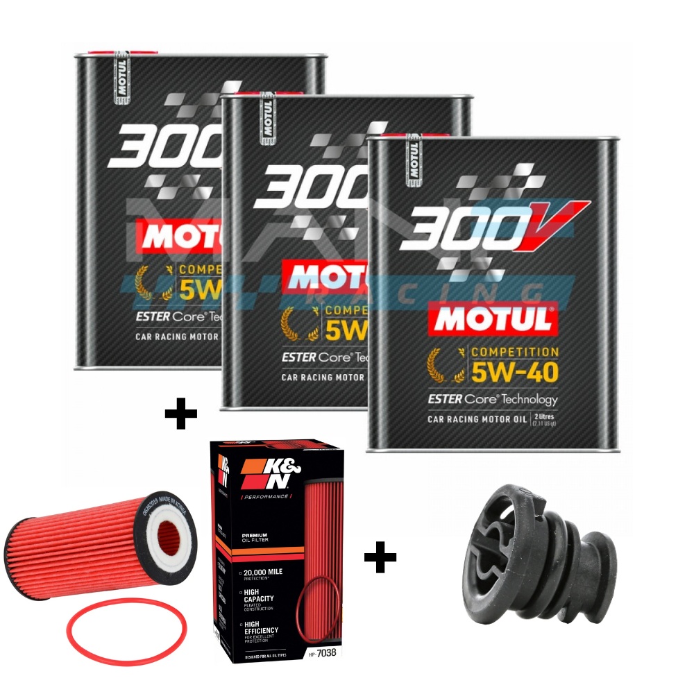 MOTUL 300V Competition 5W40 Kit Manutenção Premium 1.8/2.0TSI EA888.3/EA888.4 EVO SEAT Leon 5F Cupra / AUDI S3 8V / TT 8S / S1 / VW Golf 7 GTI / Golf 8 GTI / Golf 7 R / Golf 8 R / Polo GTI