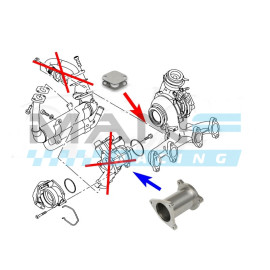 MANF RACING Kit Eliminação EGR 1.4 / 1.9 / 2.0 TDI BLS BMM BMT BMP