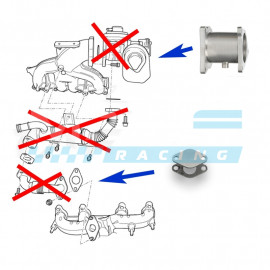 MANF RACING Kit Eliminação EGR 2.0TDI VAG CBBB CAGA BMN BKD