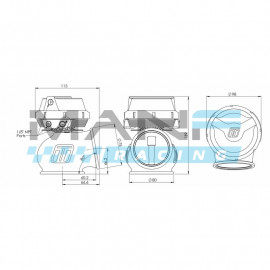 TURBOSMART GEN-V POWERGATE60 60MM EXTERNAL WASTEGATE 14 PSI (UNIVERSAL)