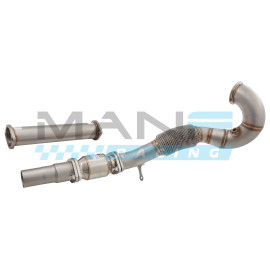XFORCE Downpipe Com Catalisador Alto Fluxo 1.8/2.0 TSI EA888.3 VW GOLF 7 GTI / GOLF 7.5 GTI / SEAT LEON 5F